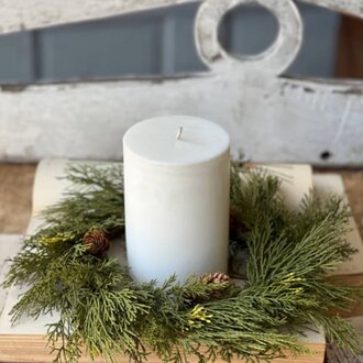 Alpine Cedar Candle Ring - 12"