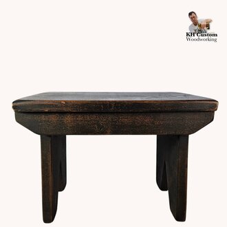 Black Over Pumpkin Small Stool