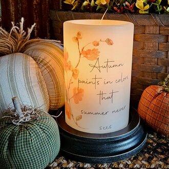 Autumn Paints Colors Candle Sleeve - Vanilla