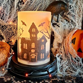 Halloween Sunset Candle Sleeve - Antique Vanilla