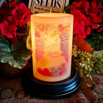 Seed Packet Hardy Shrubs LL Candle Sleeve