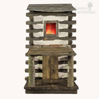 Frontier Log Cabin - Lighted