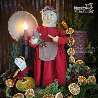 Mrs. Claus Baker Doll with Mop Cap - 20"