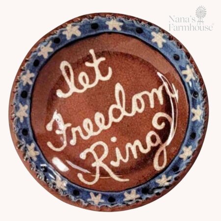 Let Freedom Ring Plate with Star Border - 5"