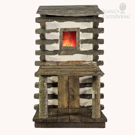 Frontier Log Cabin - Lighted