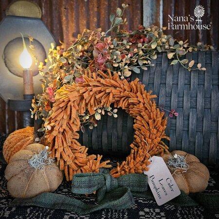 Pumpkin Patch Wool Felt Wreath