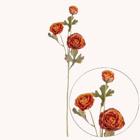 Orange Ranunculus Spray - 20.5"