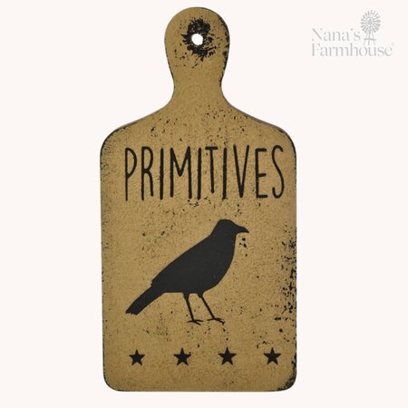 Primitive Mini Cutting Board with Crow