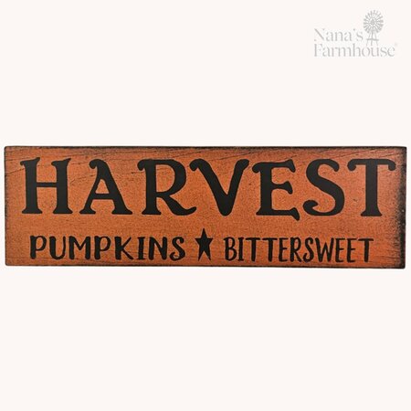 Harvest Sign Burnt Orange