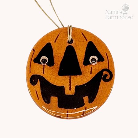 Smiling Pumpkin Face Ornament