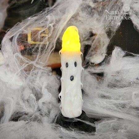 Jasper The Ghost Candle On Charming Base - 5.5"