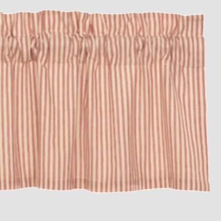 Sawyer Mill Red Ticking Stripe Valance