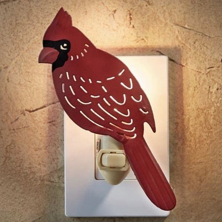 Cardinal Night Light 6.5" H x 3" W x .25" D