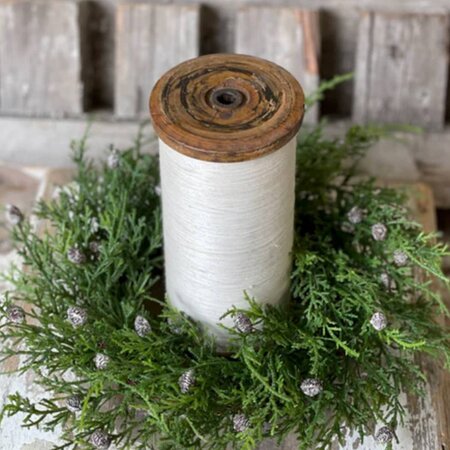 Creeping Cedar Candle Ring Green - 12"