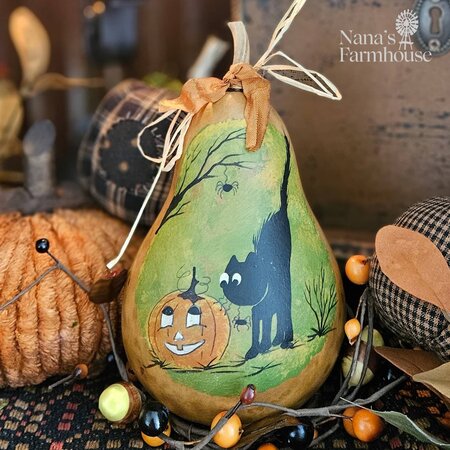 Scaredy Cat Halloween Gourd