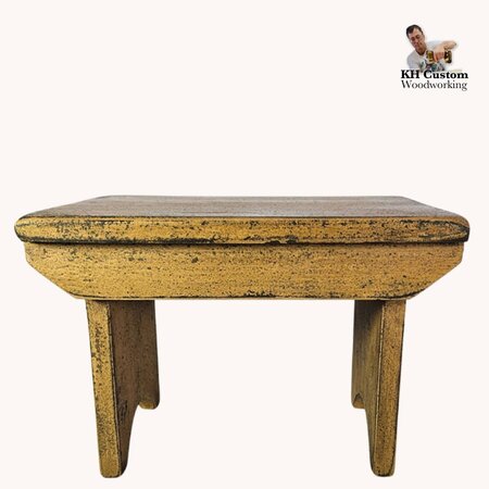 Mustard over Black Small Stool