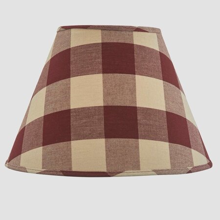 Wicklow Check Lampshade Garnet - 12"