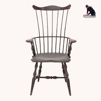 New England Fan Back Arm Chair (Shield Seat)