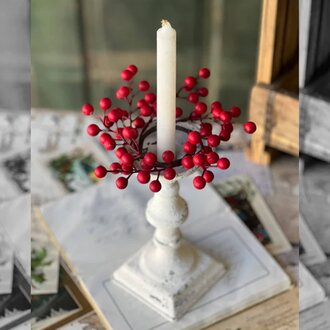 Matte Weatherproof Berry Candle Ring - 2"