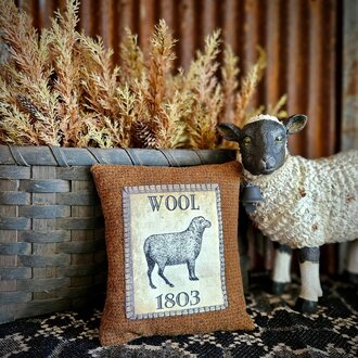 Sheep, Wool 1803, Bowl Filler Pillow - 7"x 6"