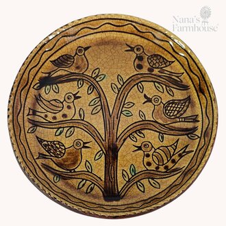 Birds in Tree Plate  - 9"