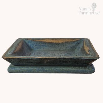 Square Wooden Candle Tray - 8"