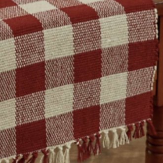 Wicklow Yarn Garnet Red Table Runner - 13x54