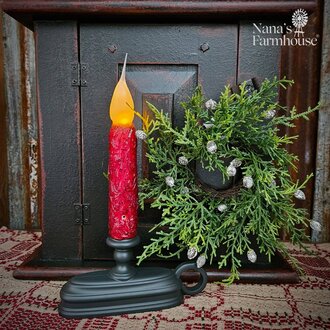 Window Candle Taper - Ruby Red