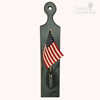 Wooden Flag Holder - Blue