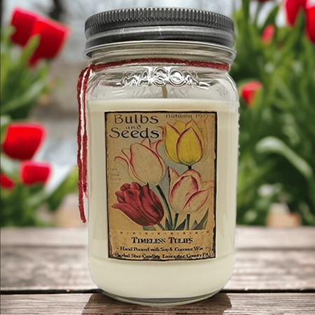 Timeless Tulips Bulbs & Seeds 16oz Soy Jar Candle